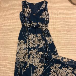 Blue Floral Maxi Dress
